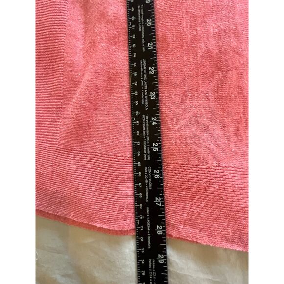 J.Jill Salmon Pink Linen Blend Knit Lightweight Sweater Size Large EUC - Picture 9 of 9